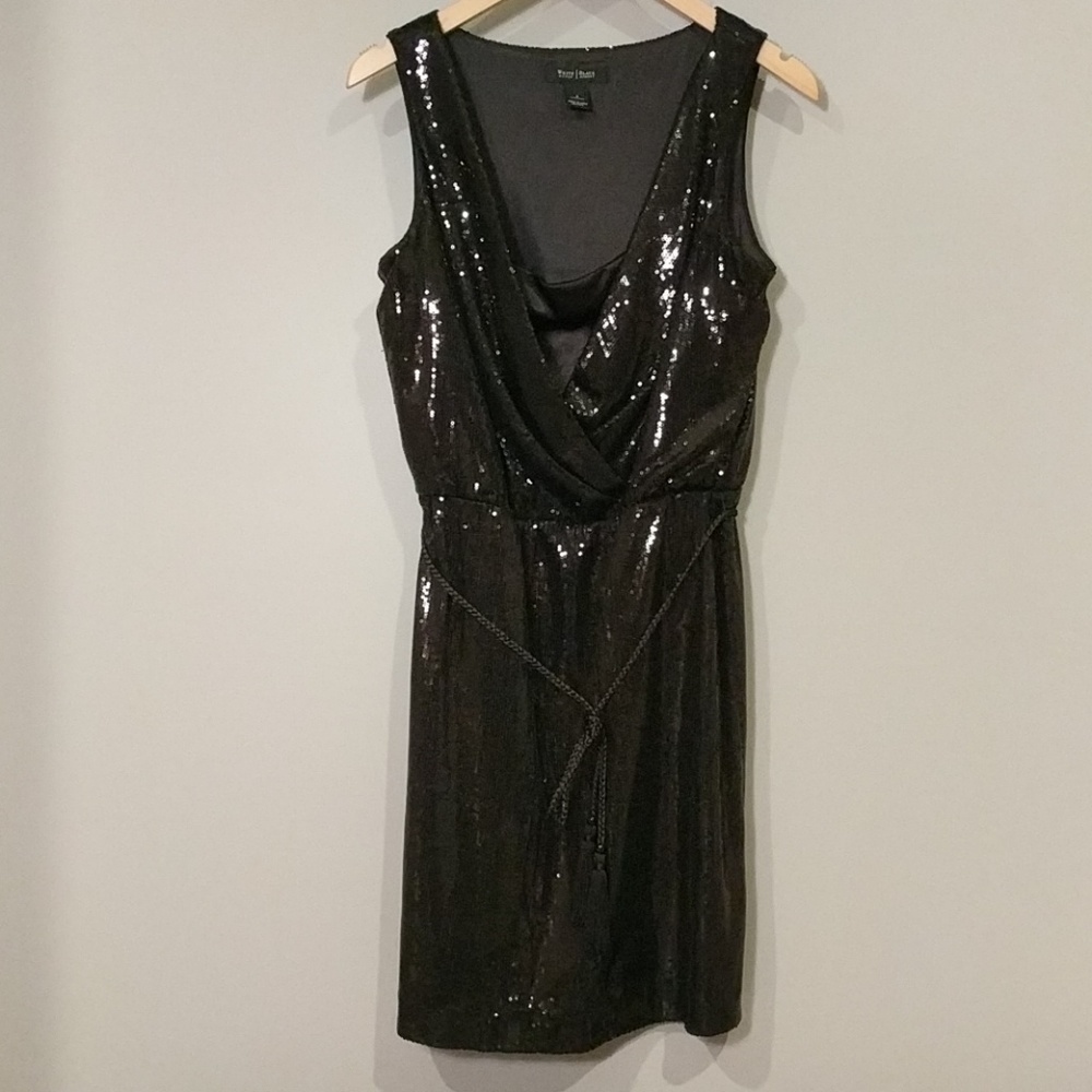 Black sequence dress